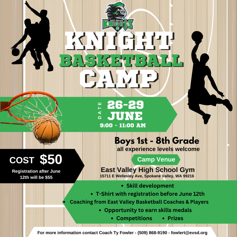 Boys basketball camp flyer