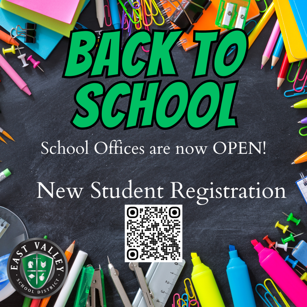 Back to School image with registration QR code